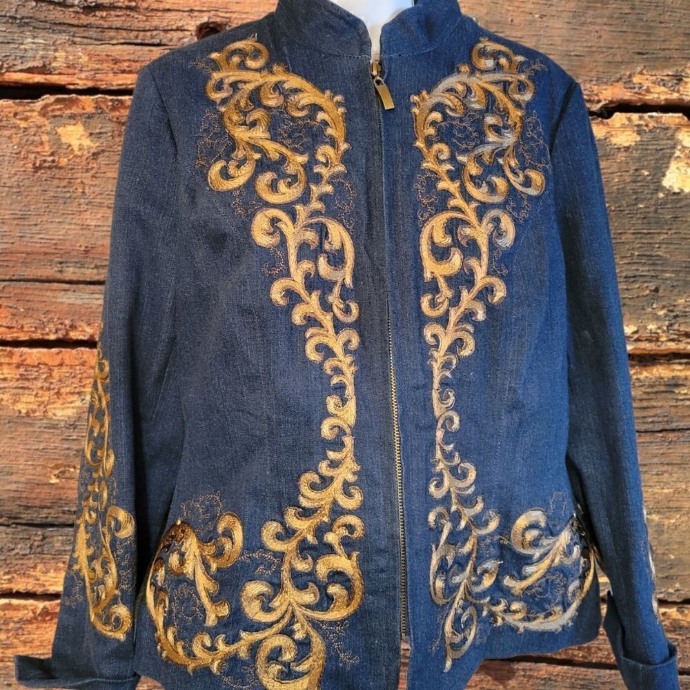 Vintage Denim Jacket Spirit by Coldwater Creek